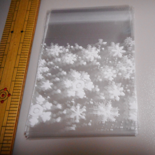 送料無料☆在庫僅か☆OPP袋3種セット（柄ミックス3種）リボン,雪結晶 