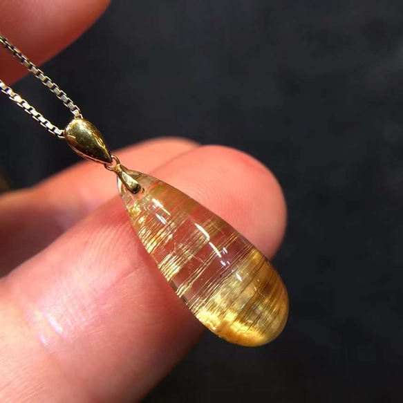 チョコミルク様専用 ルチルクォーツ 龍 ペンダントトップ No.1325