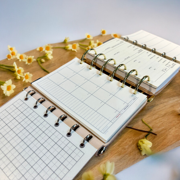 トリプルリング、ミニ６ワイド手帳 