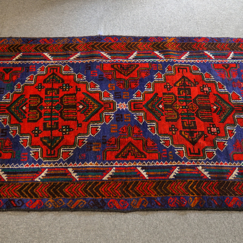 142×86cm ヴィンテージ ヤクブ カニ バルーチ ラグ- トライバルラグ