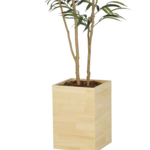 光触媒 人工観葉植物 フェイクグリーン ウッドボックスショウナンゴム