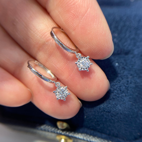 天然ダイヤモンドピアス0.16ct k18 ピアス（フープ） パール大好き 