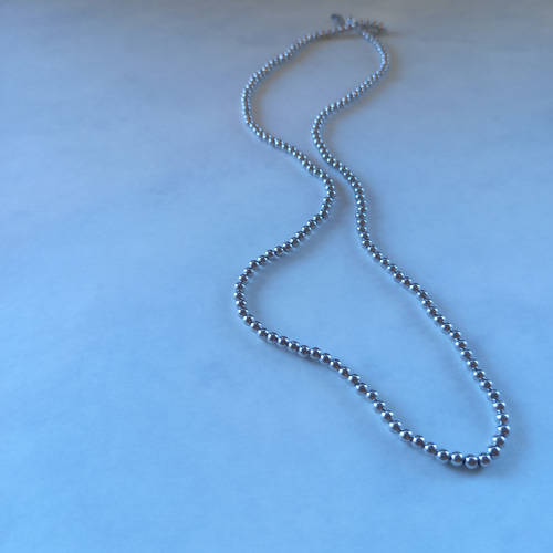 ビンテージ ボールチェーン ナバホ パール ネックレス イタリア レア 8㎜ ナバホ パール 8mm ネックレス | 調和と美を纏う 燻し ビーズ