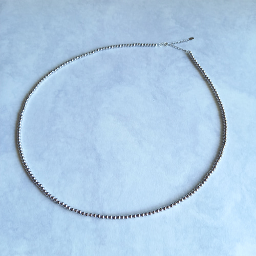 middle 40-50-60cm ナバホパールスタイル-SV925：3mmボール