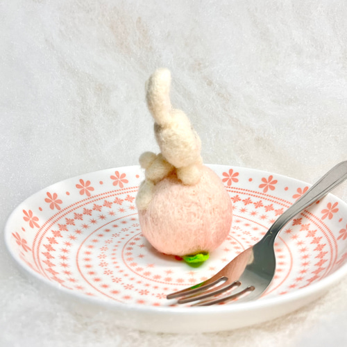 再販♡桃気球♡♡羊毛フェルト 0_5508538fea3a38ab0b584d1e8315