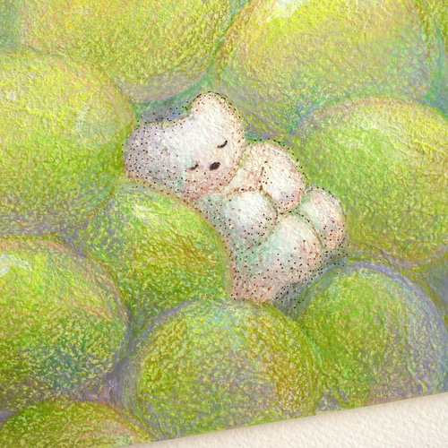 原画作品 ＊「 マスカットとくま 」 絵画 さらさまゆこ 通販