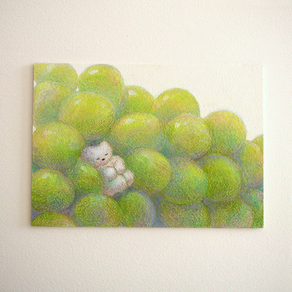 原画作品 ＊「 マスカットとくま 」 絵画 さらさまゆこ 通販