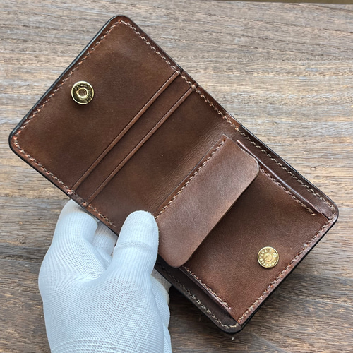 限定製作品　衣桁（几帳型）金具付　⑥ 型紙金具セット】ミニウォレット レザークラフト型紙＋金具付き