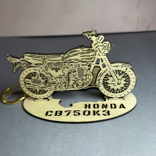 ハーレー？木製バイク模型 サイドカー付きです(⌒▽⌒) ハーレー