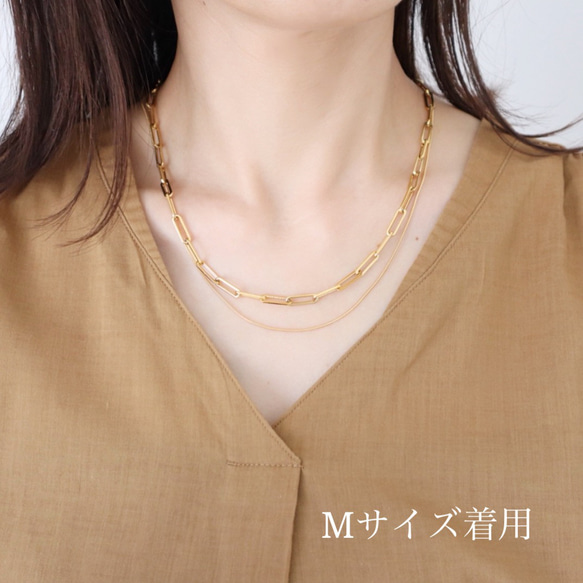 ＜金属アレルギー対応＞ チェーンレイヤードネックレス 9枚目の画像