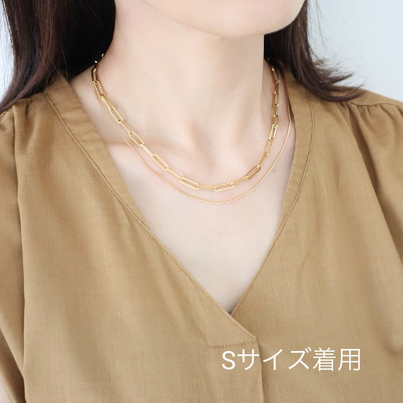 ＜金属アレルギー対応＞ チェーンレイヤードネックレス 8枚目の画像
