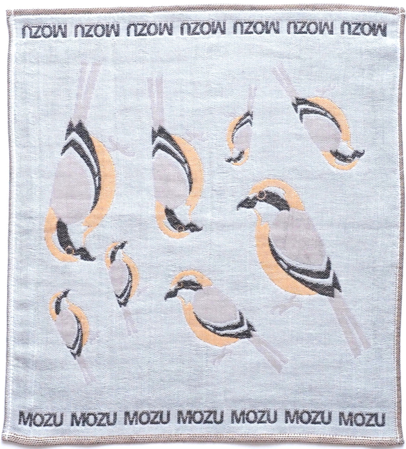 ToriTori大阪泉州製4重ガーゼハンカチ　モズ　サイズ34ｃｍ角　綿100％　大阪泉州製 2枚目の画像