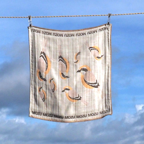 ToriTori大阪泉州製4重ガーゼハンカチ モズ サイズ34cm角 綿100