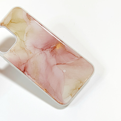アルコールインクアートスマホケース/iPhoneケース【natural