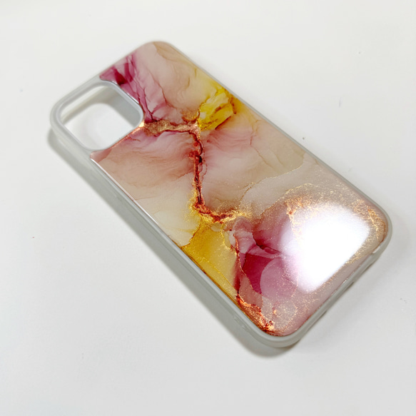アルコールインクアートスマホケース/iPhoneケース【私だけの】 2枚目の画像