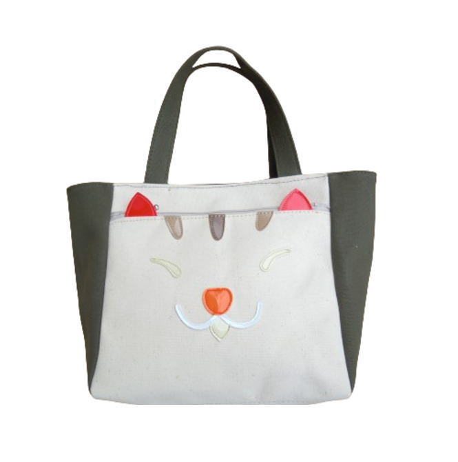 楽天市場】猫 トートバッグ 布 マチ付 日本製 ハチワレ猫