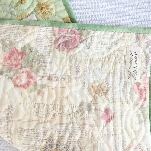 夏の花マリーゴールド向日葵☆パッチワークキルトのタペストリー