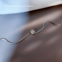 ネックレス サージカル ステンレス ネックレス ジルコニアネックレス 華奢 オフィス 可愛い シンプルネックレス 5枚目の画像