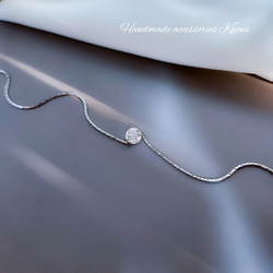 ネックレス サージカル ステンレス ネックレス ジルコニアネックレス 華奢 オフィス 可愛い シンプルネックレス 6枚目の画像