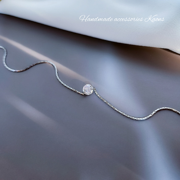 ネックレス サージカル ステンレス ネックレス ジルコニアネックレス 華奢 オフィス 可愛い シンプルネックレス 6枚目の画像