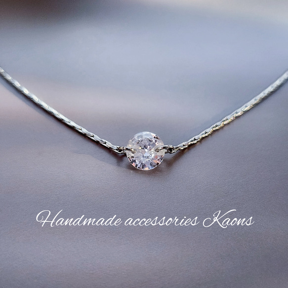 ネックレス サージカル ステンレス ネックレス ジルコニアネックレス 華奢 オフィス 可愛い シンプルネックレス 8枚目の画像