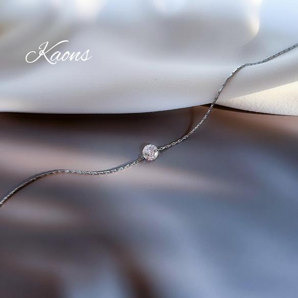 ネックレス サージカル ステンレス ネックレス ジルコニアネックレス 華奢 オフィス 可愛い シンプルネックレス 3枚目の画像