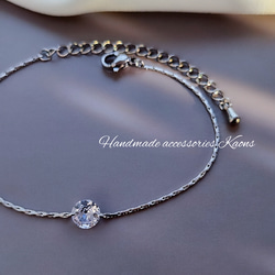 ネックレス サージカル ステンレス ネックレス ジルコニアネックレス 華奢 オフィス 可愛い シンプルネックレス 9枚目の画像