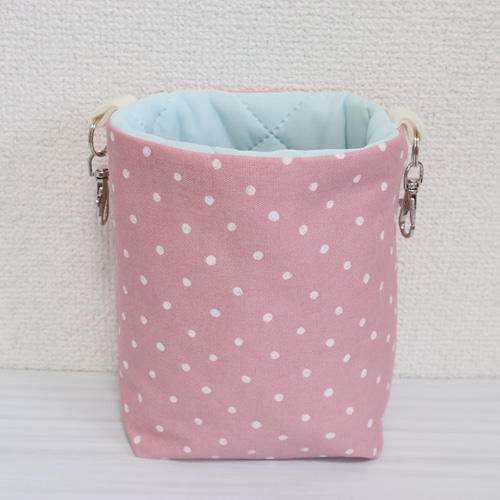 フクロモモンガポーチ くすみイチゴ （ハンドメイド | hug momo）