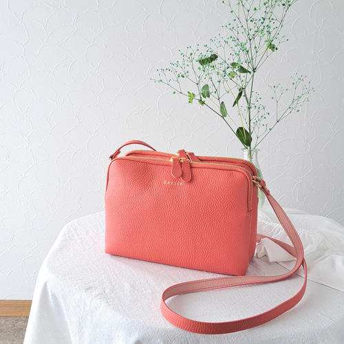 ○プラダ ショルダーバッグ サコッシュ ピンク 「23」 L9-012 PRADA