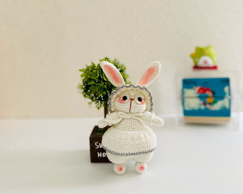 編みぐるみ うさぎちゃん 編み物 ギフト ハンドメイド