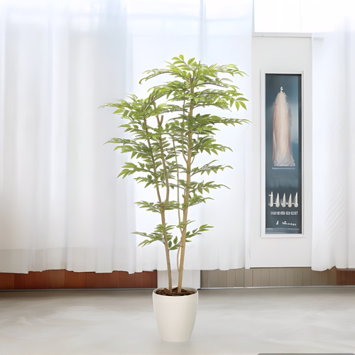 光触媒 人工観葉植物 ウォールグリーン フェイクグリーン ソヨゴ1.6m