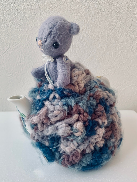 ハンドメイド くま ティーコゼー 手編み その他キッチン小物 viola