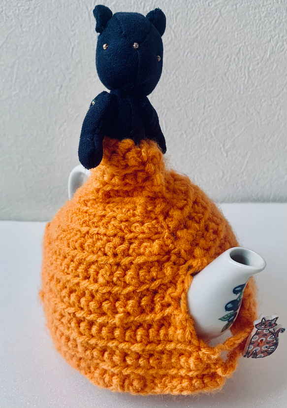 ハンドメイド ねこ ティーコゼー 手編み その他キッチン小物 viola