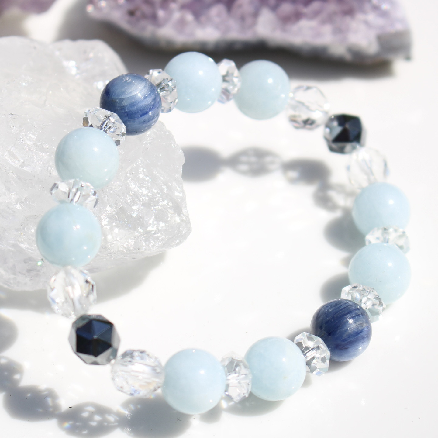 最強 パワー 天然石 ストーン ♾️砂漠のオアシス♾️カイアナイト アクアマリン テラヘルツ 幸せ 引き寄せ お守り