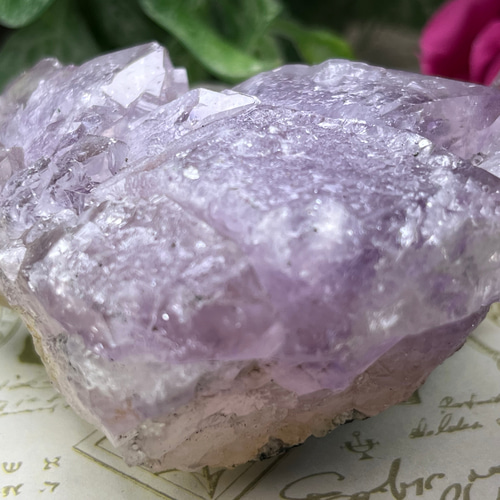 エッチドクォーツ 涅槃水晶 アメジスト クラスター 原石 蝕像 紫水晶