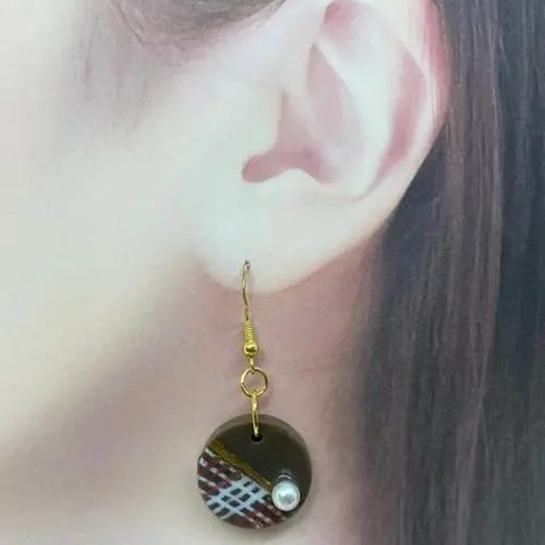 ハンドメイド レジン》バレンタインピアス 紗々 H-116 イヤリング 