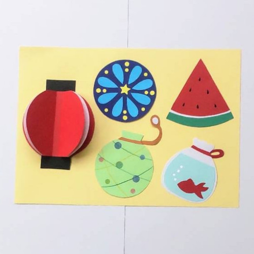 送料無料》壁面飾り 夏祭り 7月 8月 ガーランド その他アート minimini 