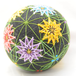 手まりN57 菊の花 直径9cm 円周28cm[てまり 手毬 手鞠] その他