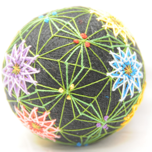 手まりN57 菊の花 直径9cm 円周28cm[てまり 手毬 手鞠] その他