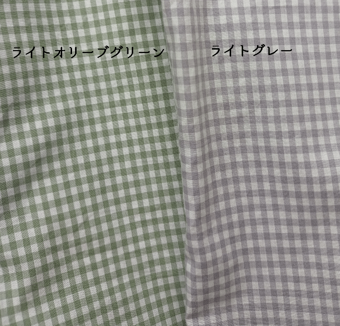 ギンガムチェック後ろプリーツトップス[ライトグレー]