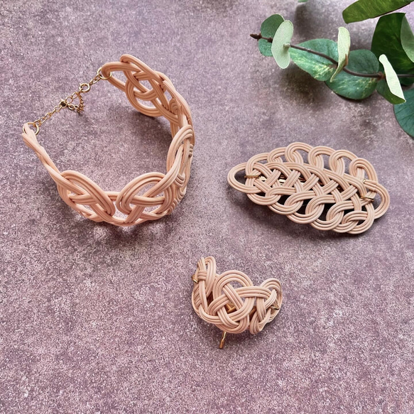creema限定 バングル＆ヘアアクセサリー 3点セット No.2 ポニーフック