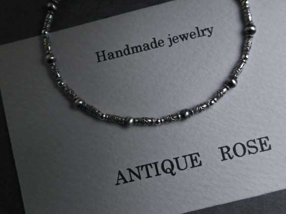 ❮再販×6❯ No. 74 カレンシルバー★ブレスレット　燻し銀　 1枚目の画像