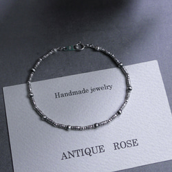 ❮再販×6❯ No. 74 カレンシルバー★ブレスレット　燻し銀　 2枚目の画像