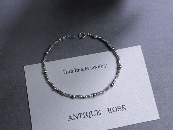 ❮再販×6❯ No. 74 カレンシルバー★ブレスレット　燻し銀　 2枚目の画像