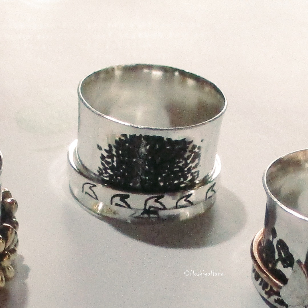 スピナーリング   ＊Tree & Bird＊生命の樹と自由の鳥＊【Sv925】