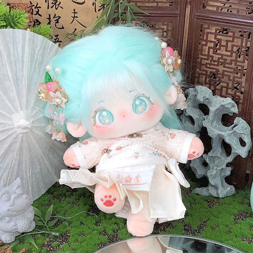 20cm 着せ替えぬいぐるみ 無属性 着せ替え人形 青い髪青い目女の子 綿