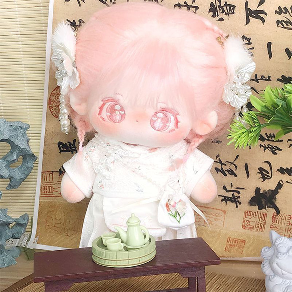 20cm 着せ替えぬいぐるみ 無属性 着せ替え人形 ピンクの髪