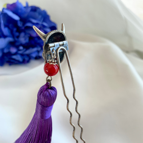 般若の面 & 赤珊瑚かんざし.:*・゜ かんざし ciel 通販 17897265