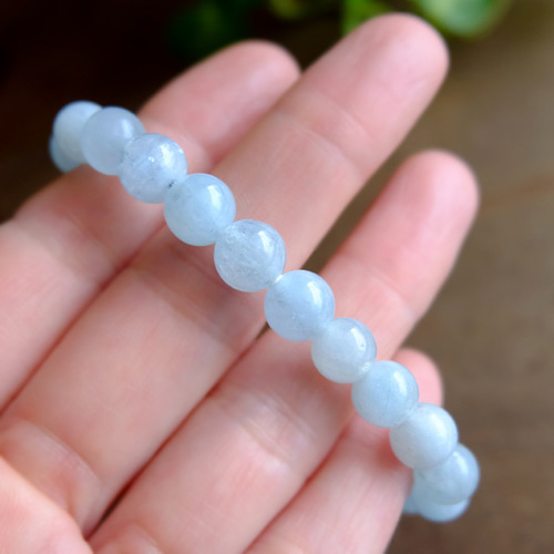 アクアマリン シリカ 12mm 天然石 ブレスレット ブレスレット
