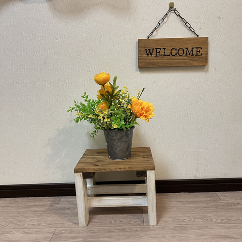 ミニスツール 小物置き 踏み台 置き台 植物置き シャビー ミニスツール 小物置き 踏み台 置き台 植物置き シャビー